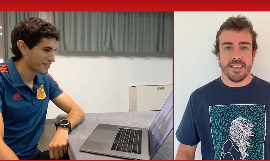 Fernando Alonso sorprende a Jesús Vallejo con un emotivo mensaje
