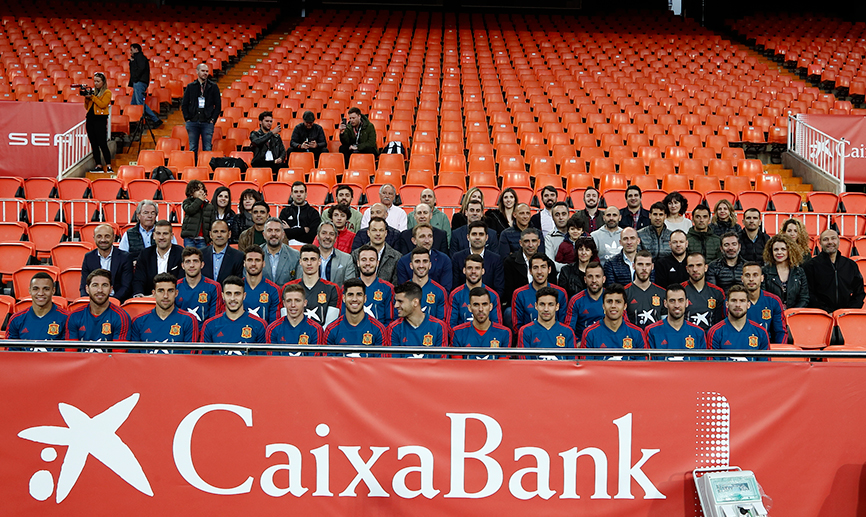 Los jugadores de la Selección han mostrado su apoyo a AFE en Valencia
