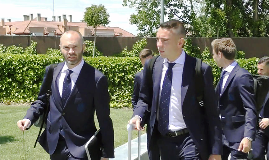 Los empleados de la RFEF despiden a la Selección 