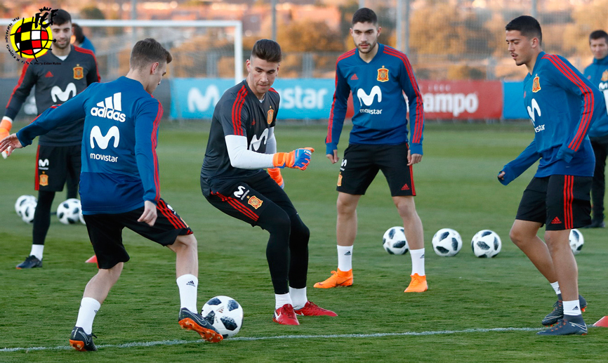 La selección española Sub-21 se entrena en la Ciudad del Fútbol