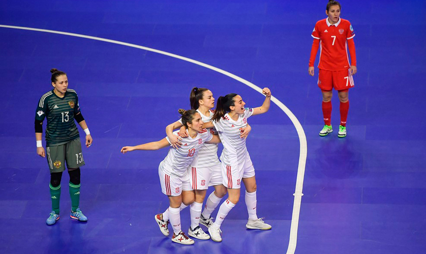 Celebración gol Amelia, Luci y Mayte