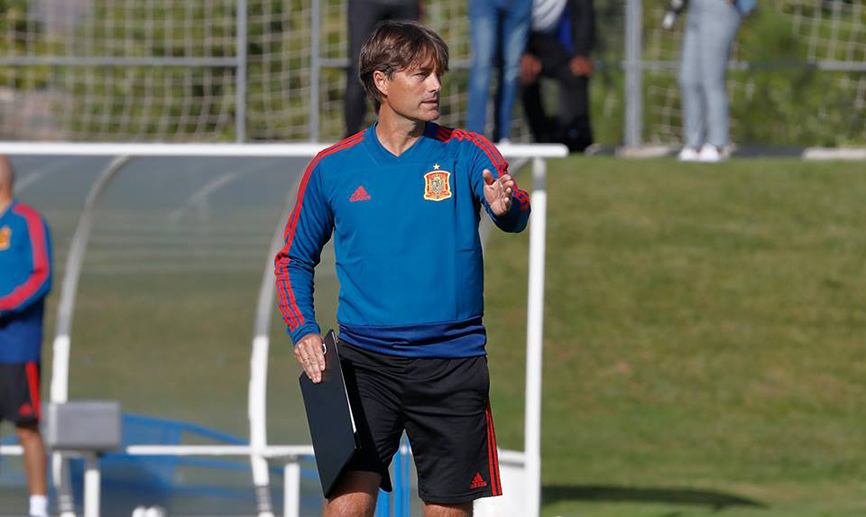 Julen Guerrero durante unos entrenamientos