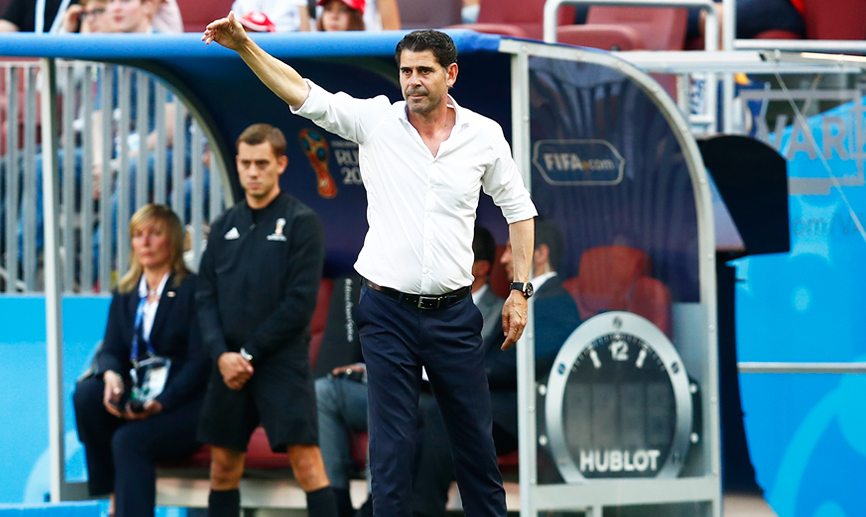 Fernando Hierro durante el Mundial de Rusia 2018