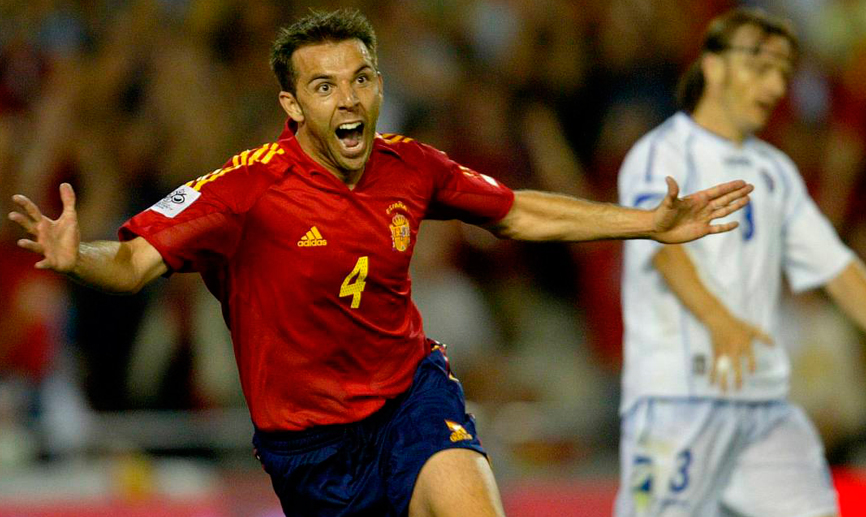 Marchena celebra el último gol marcado por España en Mestalla