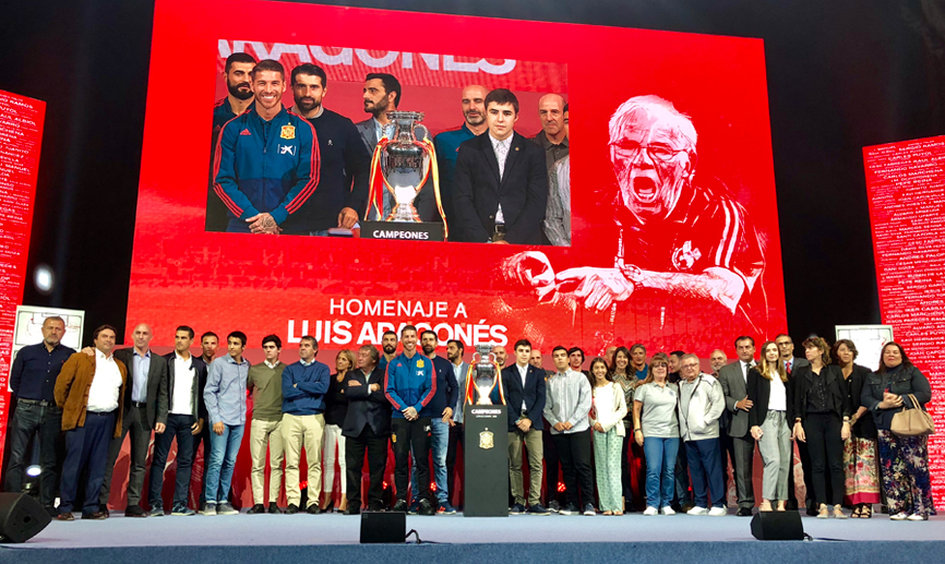 Homenaje a Luis Aragonés en la Ciudad del Fútbol
