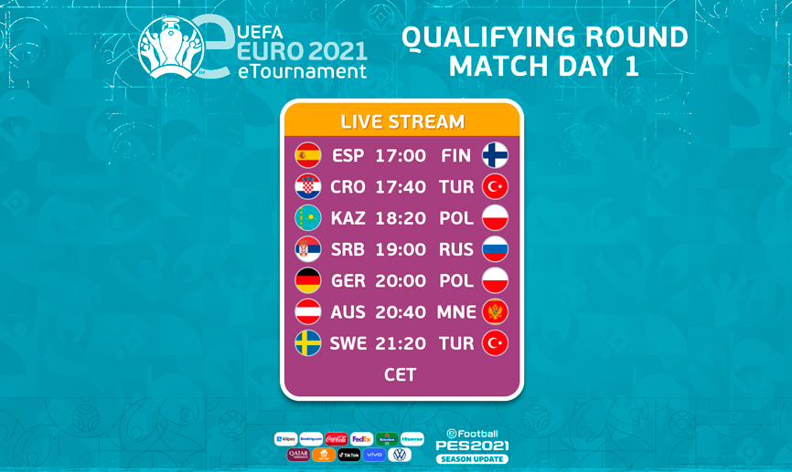 Horarios del clasificatorio de la eEURo 2021