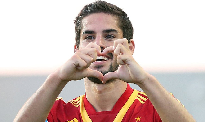 Isco Alarcón celebra un gol con la Selección española Sub-21