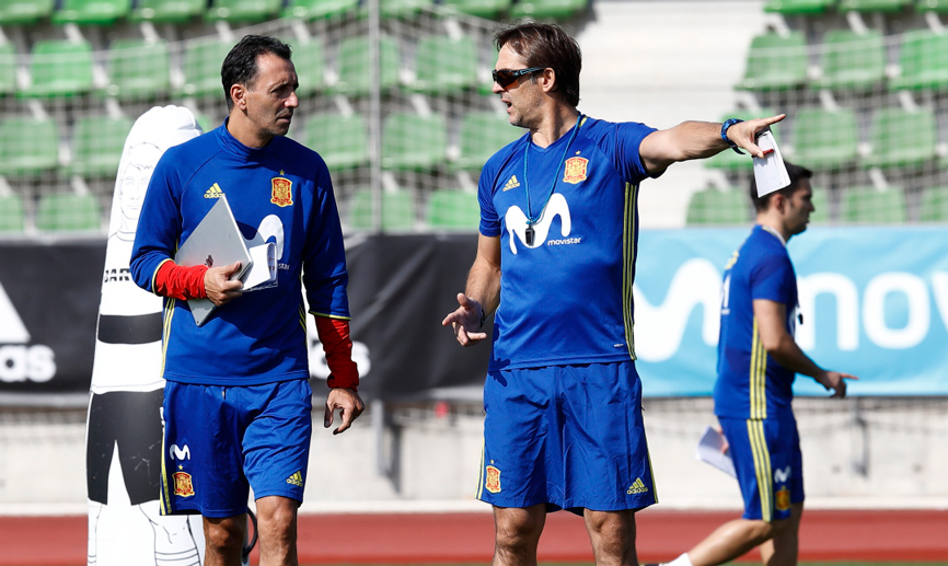 Julen Lopetegui en la concentración de la Selección española en Las Rozas