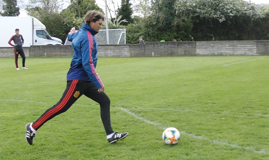 Julen Guerrero en un momento del entrenamiento