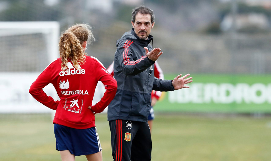 Eugenio Gonzalo durante unos entrenamientos de la Sub-16
