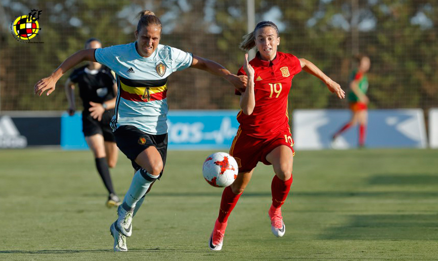 Momento del partido entre España y Bélgica jugado el pasado mes de junio
