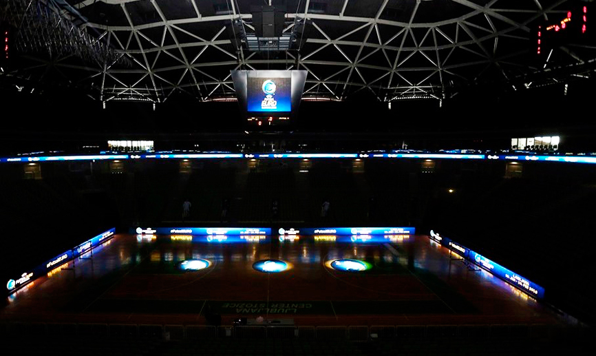 Vista panorámica del pabellón Arena Stožice de Liubliana