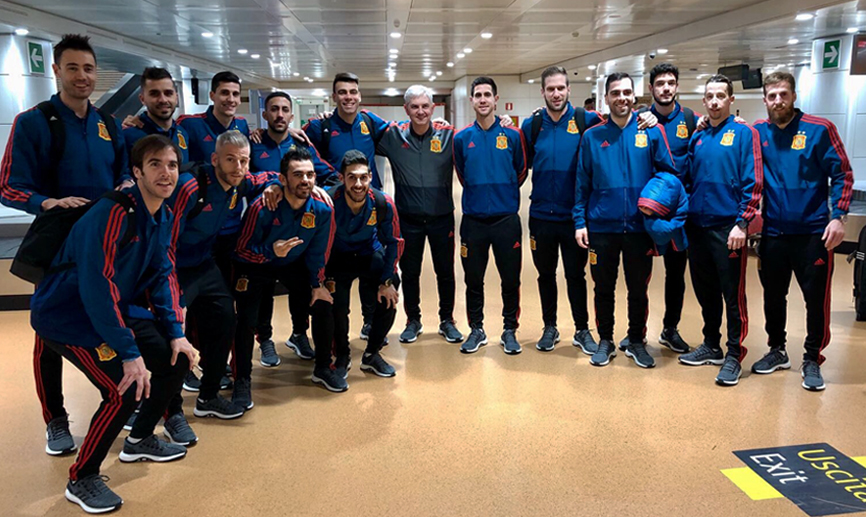 La selección española de fútbol sala al completo