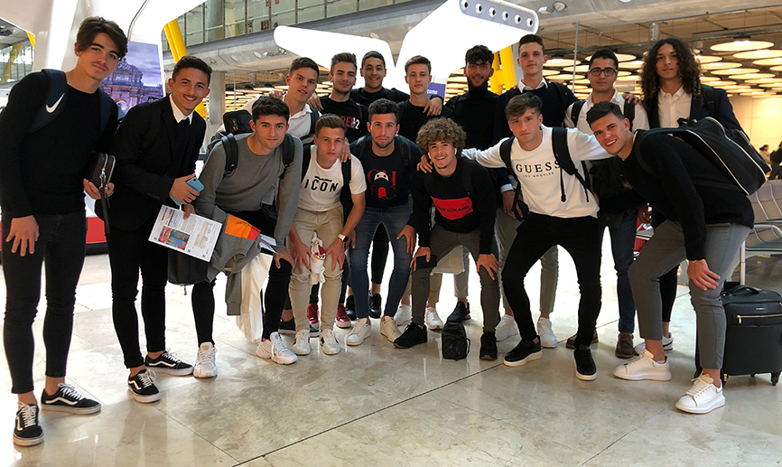 Llegada de los Sub-17 a Madrid