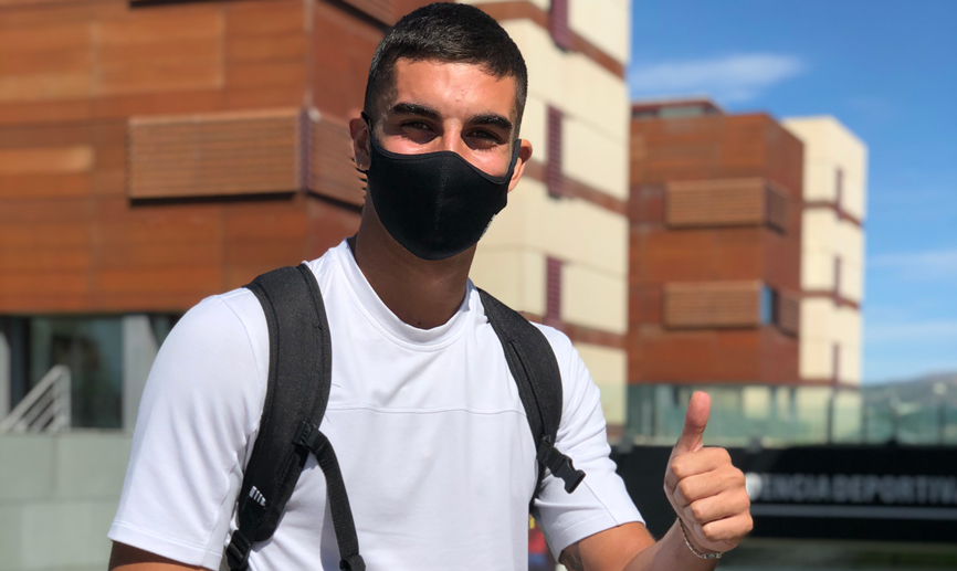 Ferrán Torres a su llegada a la Selección