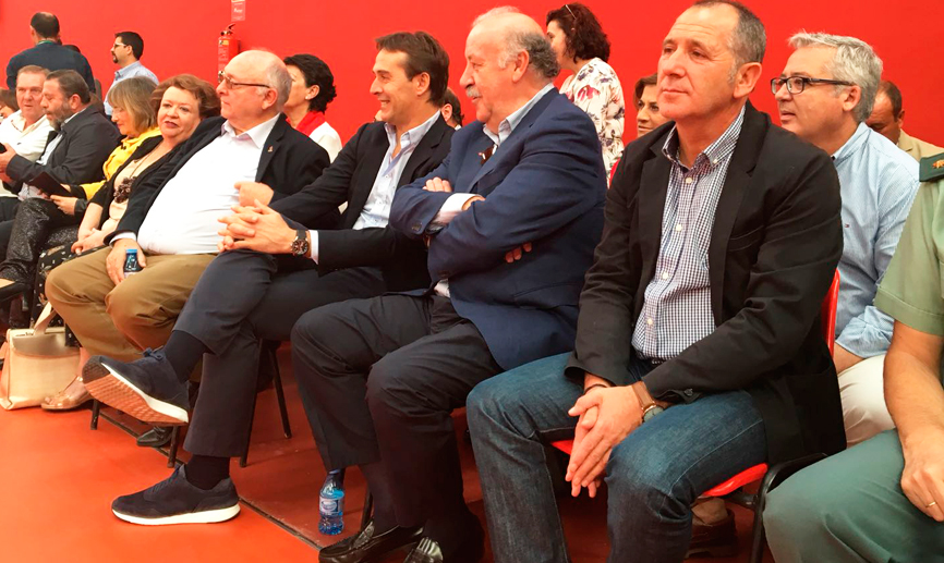 Julen Lopetegui y Vicente del Bosque en Carboneros, Jaén