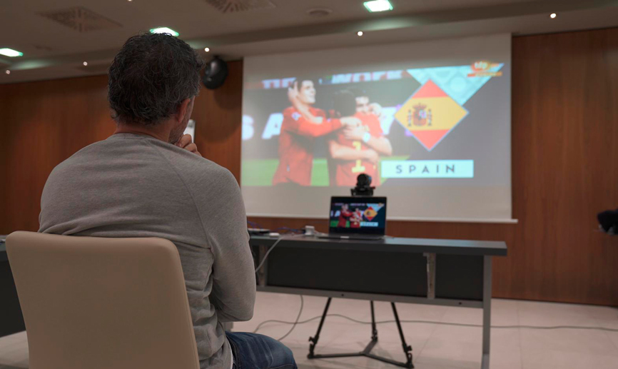 Luis Enrique en un momento del sorteo