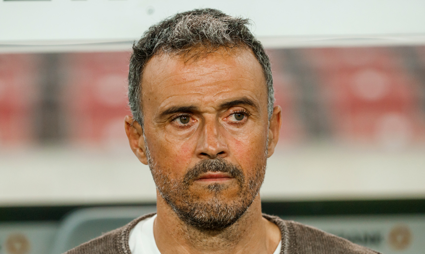 Luis Enrique durante el partido ante Alemania