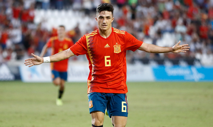 Manu García celebra su gol a Alemania en Córdoba