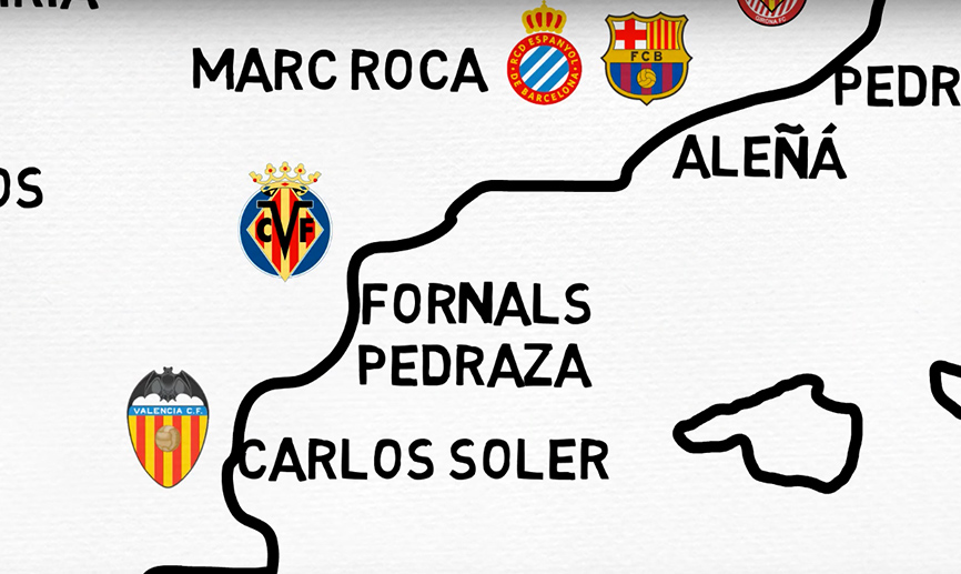 ¡Aquí tienes el mapa de nuestros Sub-21!