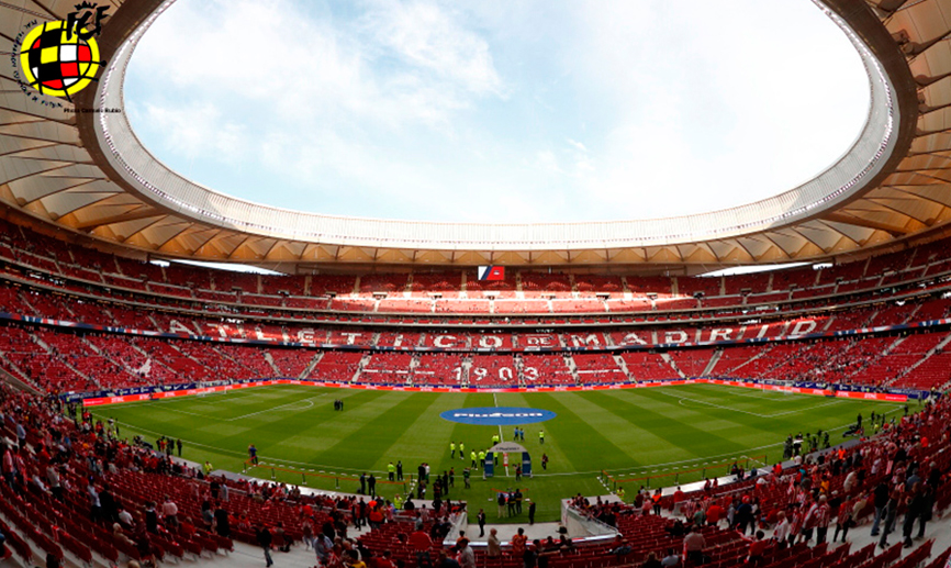 Vista panorámica del estadio Metropolitano de Madrid