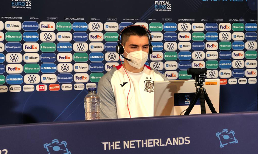 El jugador de la Selección Española de Fútbol Sala, Miguel Ángel Mellado.