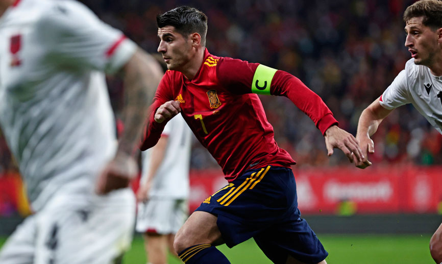 Álvaro Morata, ejerce como capitán de la Selección española 