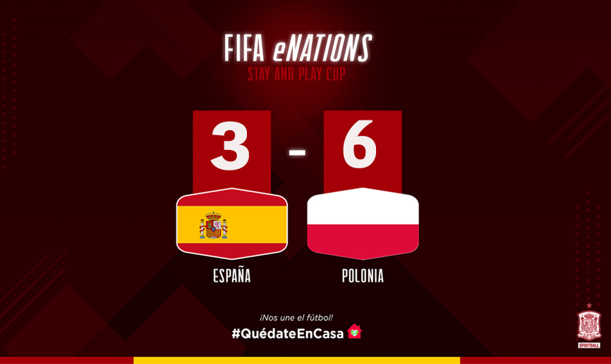 Polonia se impone a España en el amistoso de eFootball