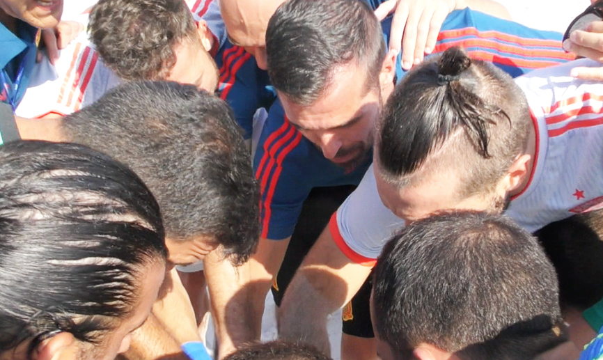 La Selección española de Fútbol Playa se juramenta antes de su encuentro contra Azerbaiyán