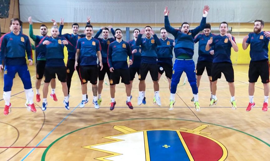 La selección española de fútbol sala salta en Liubliana