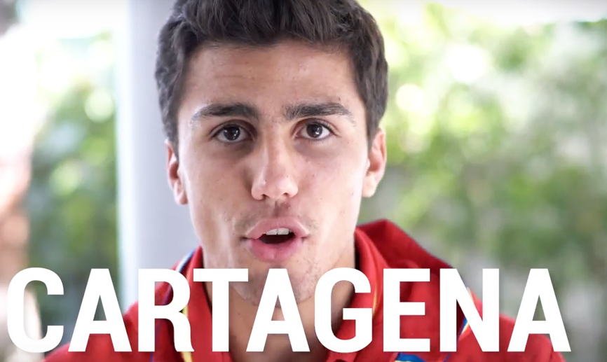 Los jugadores de la Selección Sub-21 piden el apoyo de la afición de Cartagena