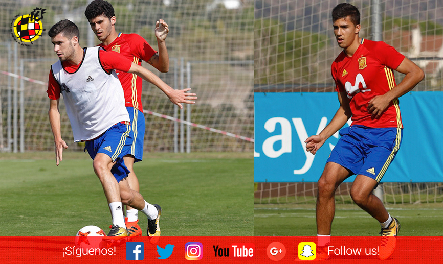 Aarón Martín y Rodri Hernández, jugadores de la Selección española Sub-21