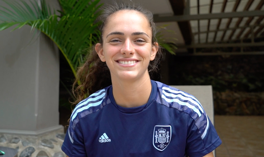 Maite Zubieta: "Estamos unidas y con muy buenas sensaciones para el partido de mañana"