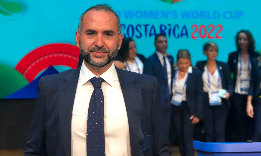 Pedro López después del sorteo del Mundial 