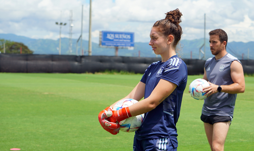 Adriana Nanclares en un momento del entrenamiento
