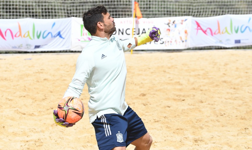 Dona en un momento del entrenamiento