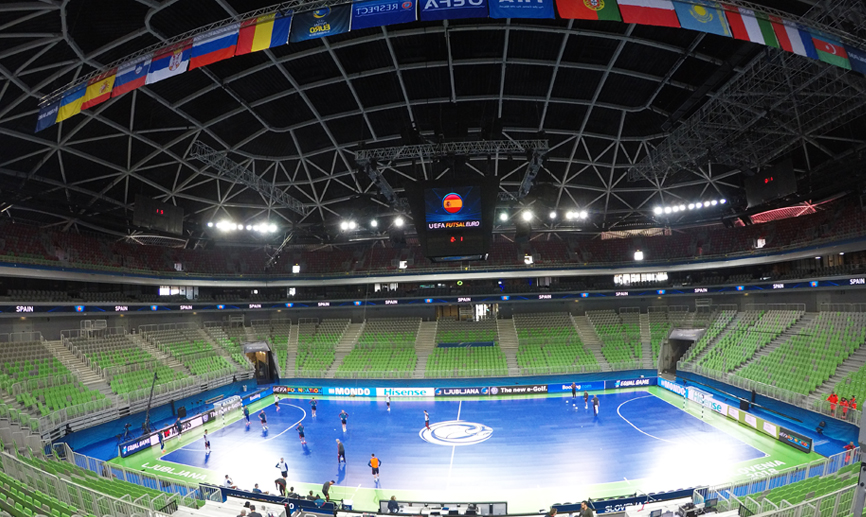 Vista panorámica del pabellón Arena Stožice de Liubliana, Eslovenia