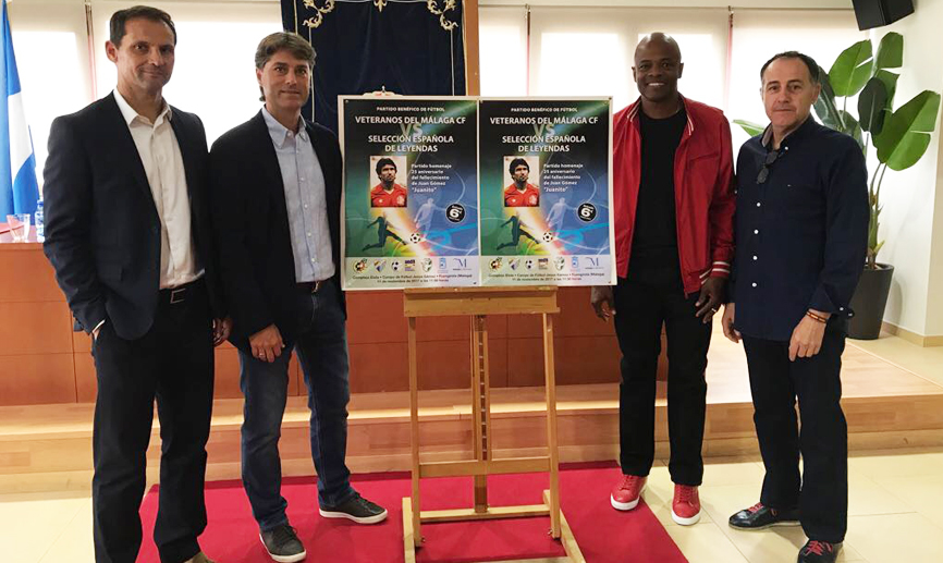 Presentación del encuentro entre la Selección española de Leyendas y el Málaga CF
