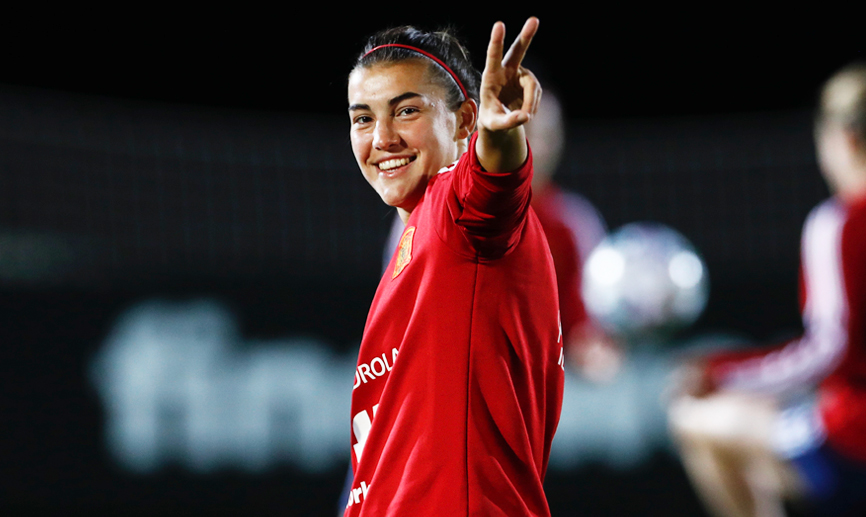 Patricia Guijarro durante el entrenamiento de la Selección española femenina