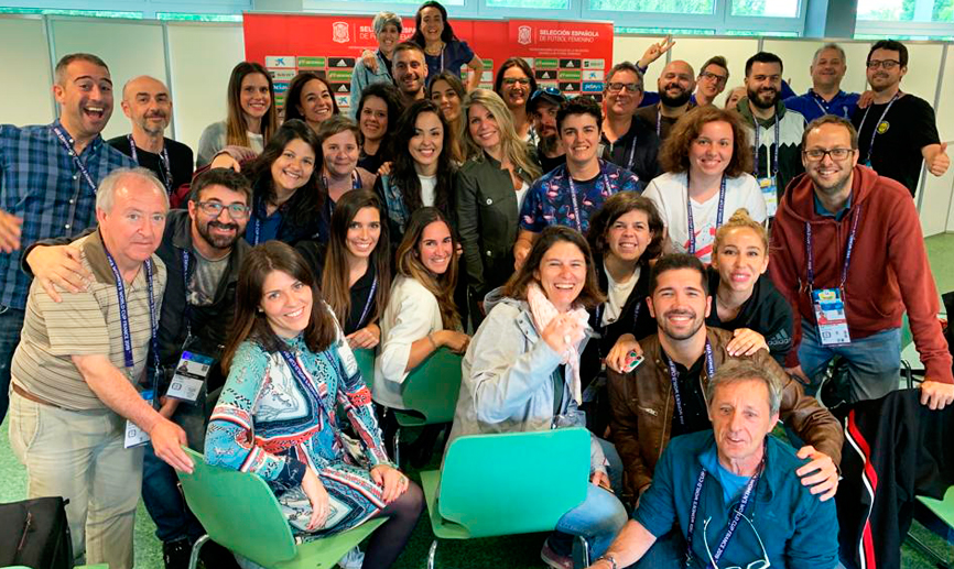 40 periodistas de 35 medios cubren la información de España durante el Mundial femenino.