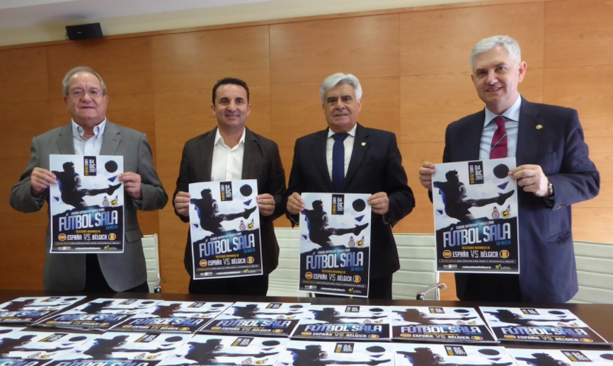 Presentación del partido amistoso entre España y Bélgica de fútbol sala en La Nucía