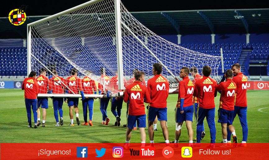 La Selección española Sub-21 entrena en Poprad (Eslovaquia)