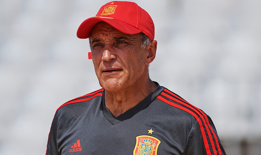 Joaquín Alonso durante un entrenamiento de la Selección