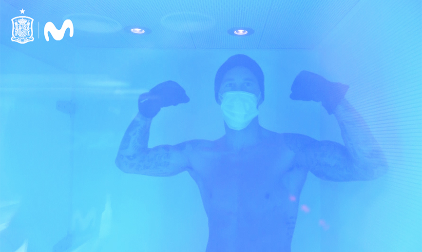 Sergio Ramos se somete a la crioterapia