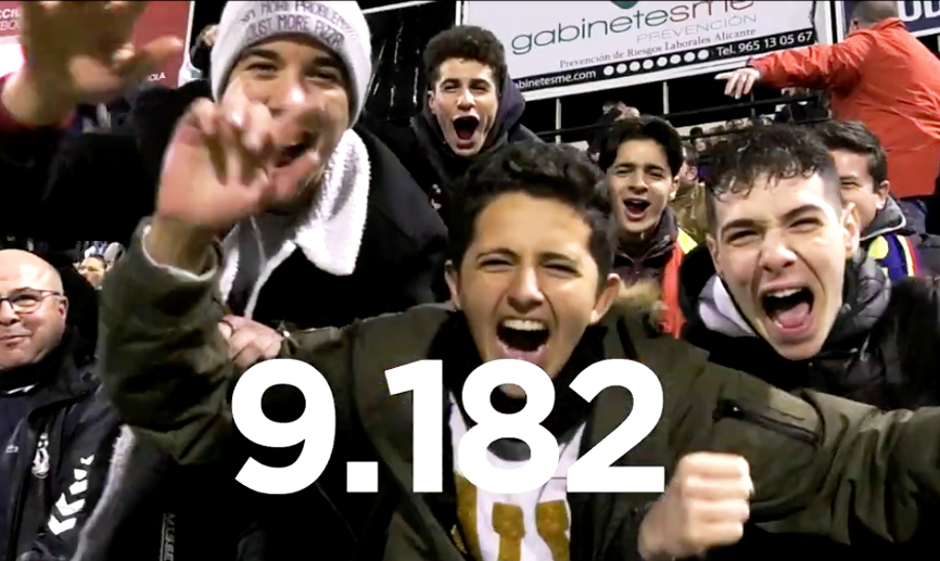 ¡9.182 espectadores, nuevo récord de espectadores!