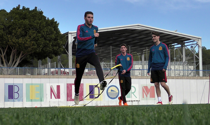 Los jugadores de la Sub-19 ultiman la sesión de preparación