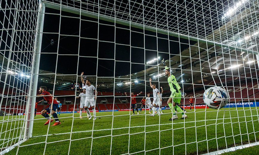 Momento del gol del empate marcado por José Luis Gayà ante Alemania