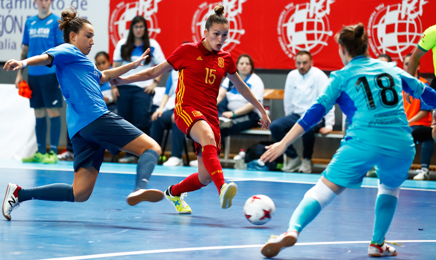 Momento del partido entre España y el All Star de la Liga jugado en Torrejón de Ardoz