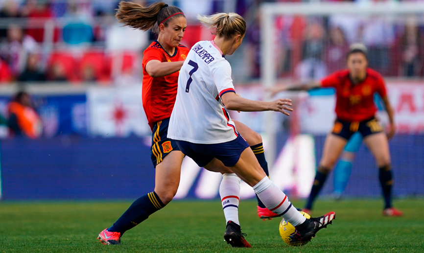 Momento del partido entre Estados Unidos y España jugado en Nueva York