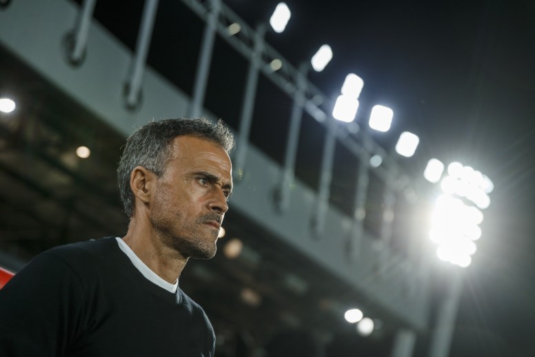 Luis Enrique en un momento del partido